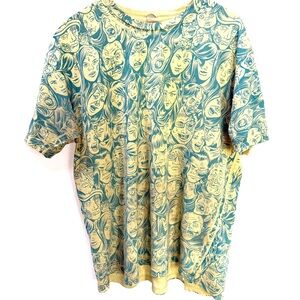 Threadless Graphic Tee, Comic Art Faces, Artist Ray Frenden